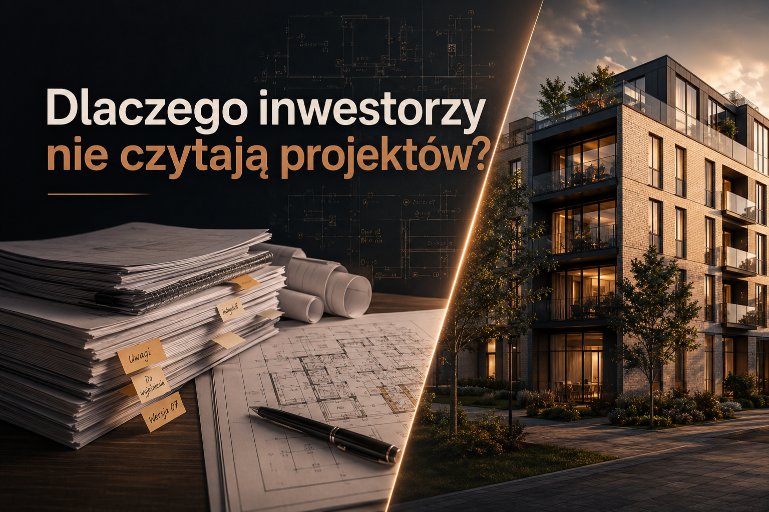 Dokumentacja architektoniczna a gotowa wizualizacja budynku